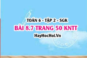 Bài 8.7 trang 50 Toán 6 Tập 2 Kết nối tri thức